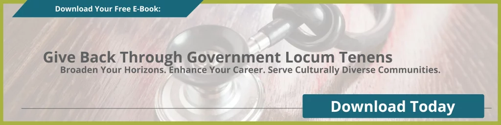 Giving Back through Government Locum Tenens