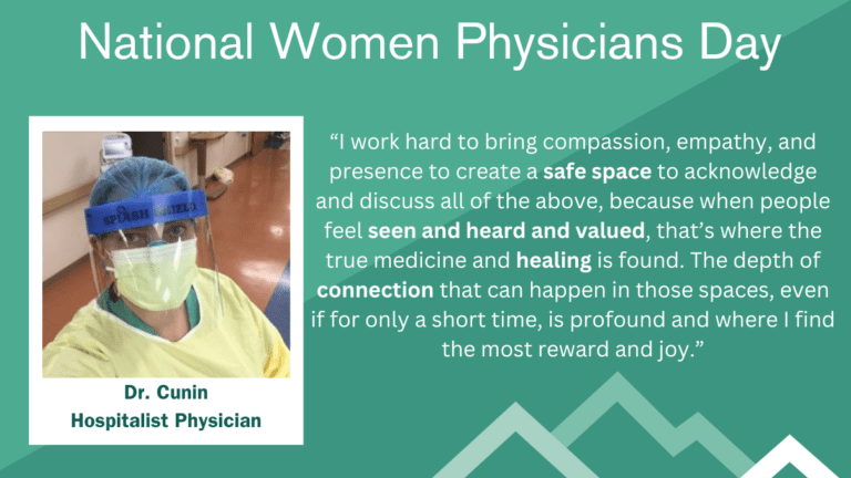 National Women Physicians Day quote from Dr. Cunin